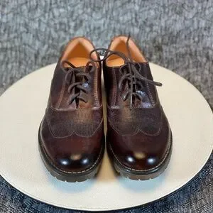 BED|STU Gibson Brown Leather Oxford Wingtip Lace Up Casual Dress Shoes Size 9 Bed Stu | Shoes | Bed Stu Gibson Wing Tip Shoes Oxford Mens  main image 3